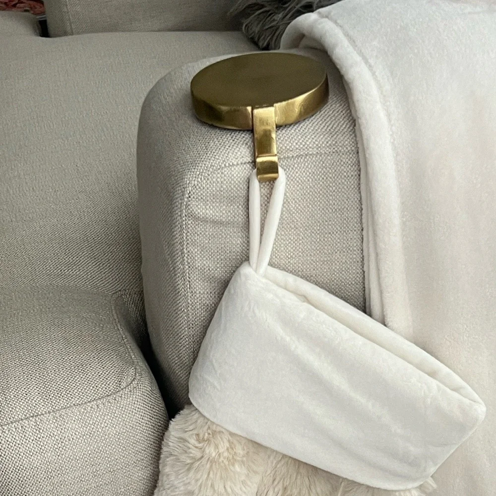 Crate&Barrel Gold Stocking Holder